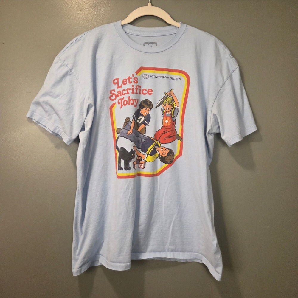 Activities‎ For Children Let's Sacrifice Toby Graphic T-Shirt Men's Size XL